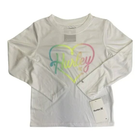 Hurley Other - NEW Hurley Girl's Long Sleeve Dri-Fit UPF 50+ Swim Shirt White